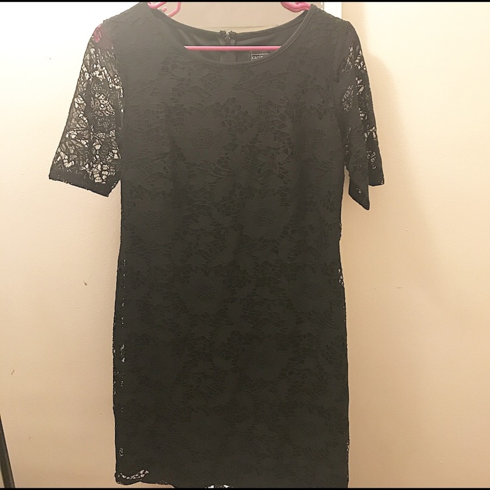 black lace dress